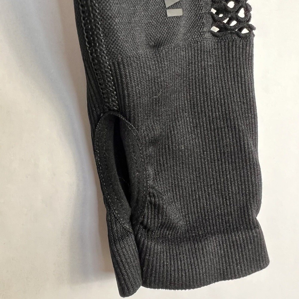 Ivy Park Athletic Jacket Womens S/M Black Mesh Long Sleeve Thumb hole Cuffs - Picture 9 of 16